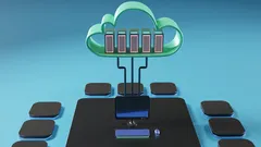 Imagen generada por computadora de un ordenador moderno